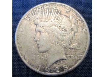 1923S Authentic PEACE SILVER DOLLAR $1.00 United States