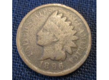 1896 Authentic INDIAN HEAD CENT $.01 United States