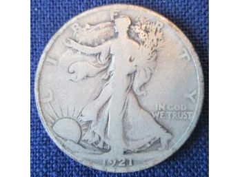 1921S Authentic WALKING LIBERTY SILVER Half Dollar $.50 United States