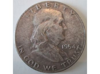 1954S Authentic BENJAMIN FRANKLIN Half Dollar SILVER $.50 United States, Brilliant Uncirculated