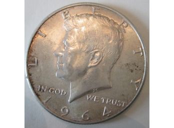 1964P Authentic KENNEDY SILVER Half Dollar $.50 United States
