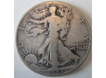1943P Authentic WALKING LIBERTY SILVER Half Dollar $.50 United States