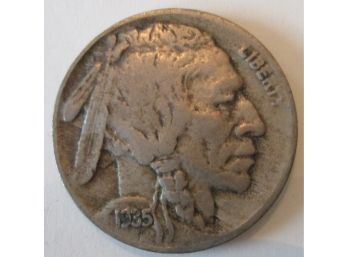 1935D Authentic BUFFALO NICKEL $.05 United States