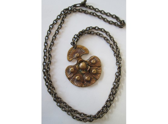 Vintage Signed SEPPO TAMMINEN NECKLACE, Naturalist Design, Made In FINLAND
