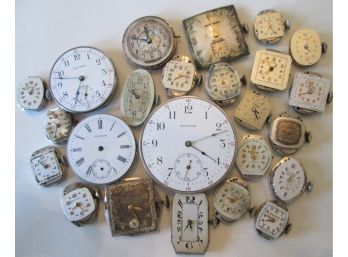 LOT Of 25! Vintage WATCH MOVEMENTS, Sold As-is