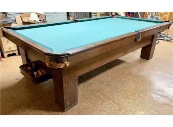 Antique Brunswick Balke Collender Co. Professional Tournament Size Pool Table