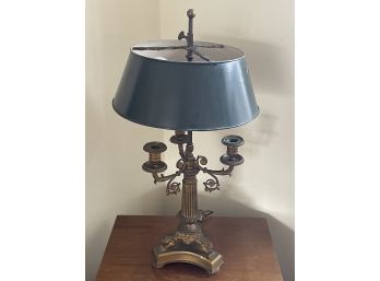 Antique  19th Century French Bronze  BOUILLOTTE LAMP