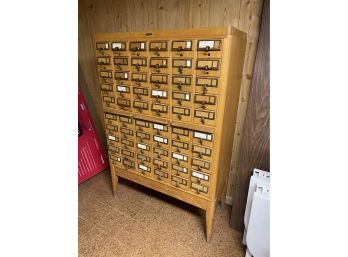 Remington Rand Library Index Card File Cabinet