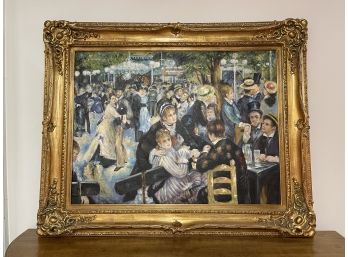 Dance At Le Moulin De La Galette By Renoir Giclee Print Oil Painting In Ornate Frame