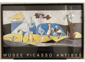 Vintage Musee Picasso Antibes Litho Or Poster Framed