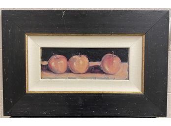 Vintage Still Life Framed Painting Of Apples Signed S. Waldron