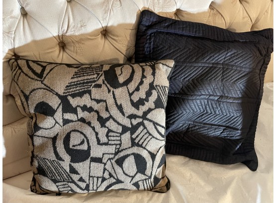 Vintage Modern Style Black Tone Pillows