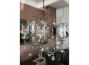 VINTAGE SIX ARM  BOHEMIAN  CRYSTAL ETCHED CHANDELIER