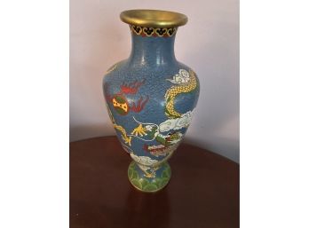 Vintage Asian Enamel  Vase