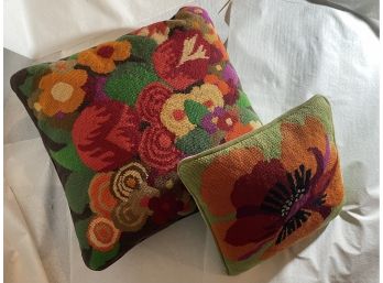 Vintage Flower Power Needle Point Pillow Collection