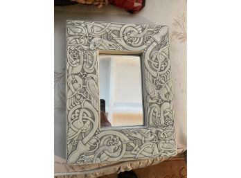 Asian Style Resin Relief Mirror