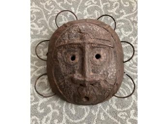Mid-century Vintage African Wood Carved Tribal Mask