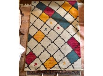 Vintage Modern Moroccan Style Carpet Area Rug