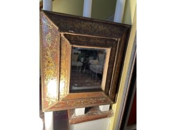 Vintage Hand Painted Square Mirror