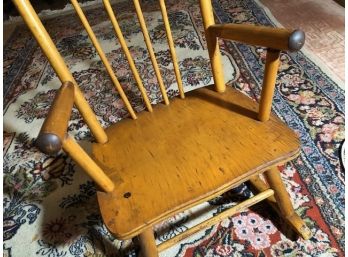Vintage Child Wood Rocking Chair