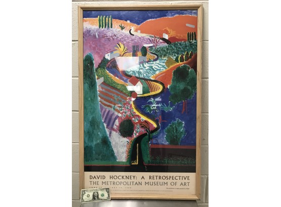 David Hockney Nichols Canyon Metropolitan Museum Of Art California Exhibition Poster 1988 Framed