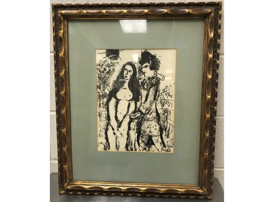 Mid Century Marc Chagall Framed Lithograph