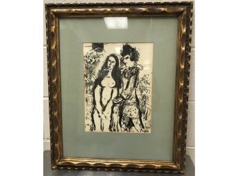 Mid Century Marc Chagall Framed Lithograph