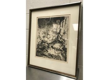 Vintage Lithograph Or Engraving Etching Numbered And Signed QUAT