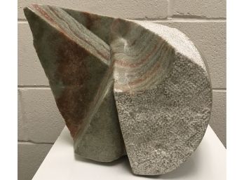 1980s Modern Art Abstract Marble Sculpture