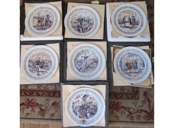 LOT Of 7! Vintage D'arceau COLLECTOR PLATES, Finely Detailed FRENCH LIMOGES, 8 1/2' Diameter
