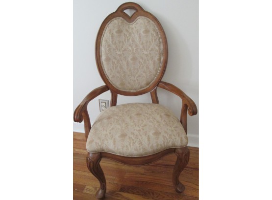 Vintage LADIES ARMCHAIR, Victorian Style, Neutral Quality Upholstery, Wood Construction