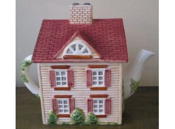Vintage JOHNSON BROTHERS TEAPOT, Finely Detailed FRIENDLY VILLAGE Collector Series