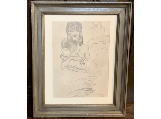 Picasso 'Mother And Child' 1904 Lithograph-Framed