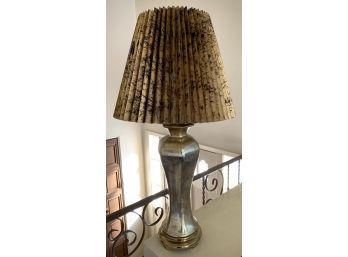 Vintage Silver Leaf Lamp With Shade