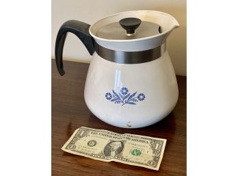 Vintage Corning Ware 'BLUE FLOWER'  Stove Top  Tea Pot