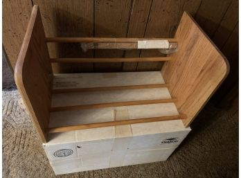 Vintage   HY -Q. Brand New In Box- Oak - Vinyl Record Storage Stand 2 Of 2