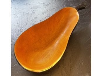 Mid-Century Hand Carved Large Wood Fruit Bowl