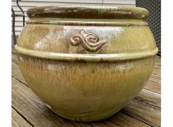 Large Ceramic Pot / Planter With Embellishments