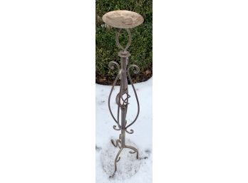 Vintage French Style, Single Candle Candelabra For Garden