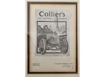 Antique Original Print, Collier's Weekly Framed