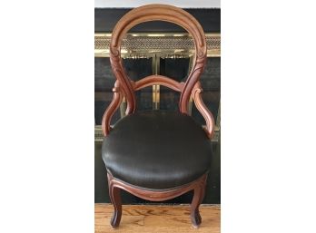 1800s Antique Victorian Balloon Back Parlor Chair