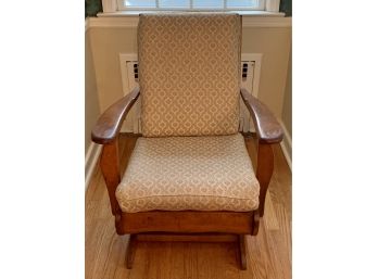 Vintage 1940s Maple Wood Glide Rocker Chair