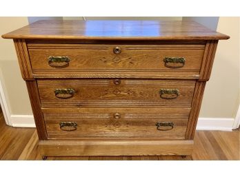 Antique Oak 3 Drawer Dresser
