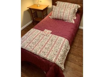 Custom Made Bedspread Set, Drapes, Mattress & Boxspring