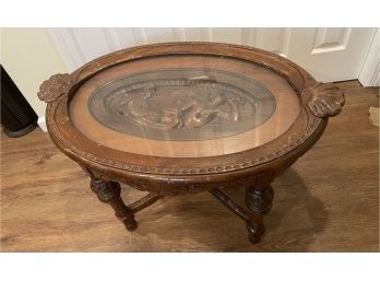 Antique Tray Table-Hand Carved -Mythological