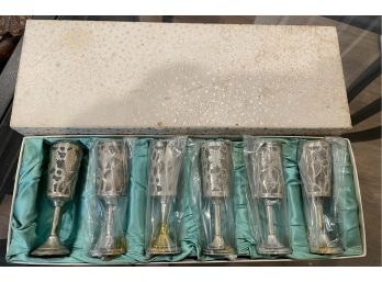 Vintage Sterling Silver Cordial Glasses-6 Piece Collection