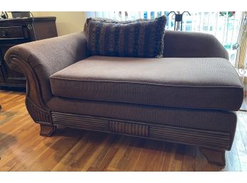 Contemporary Upholstered Chaise Lounge Settee