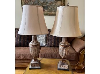 Pair Of Urn Form Table Lamps