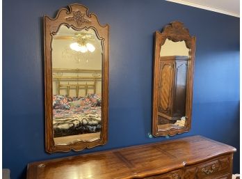 Vintage Thomasville Pair Of Wood Wall Mirrors