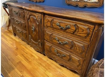 Vintage Wood Thomasville Double Dresser Chest Of Drawers